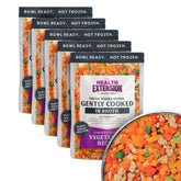 Health Extension bowl of gently cooked vegetarian dog food with fresh ingredients for palatability