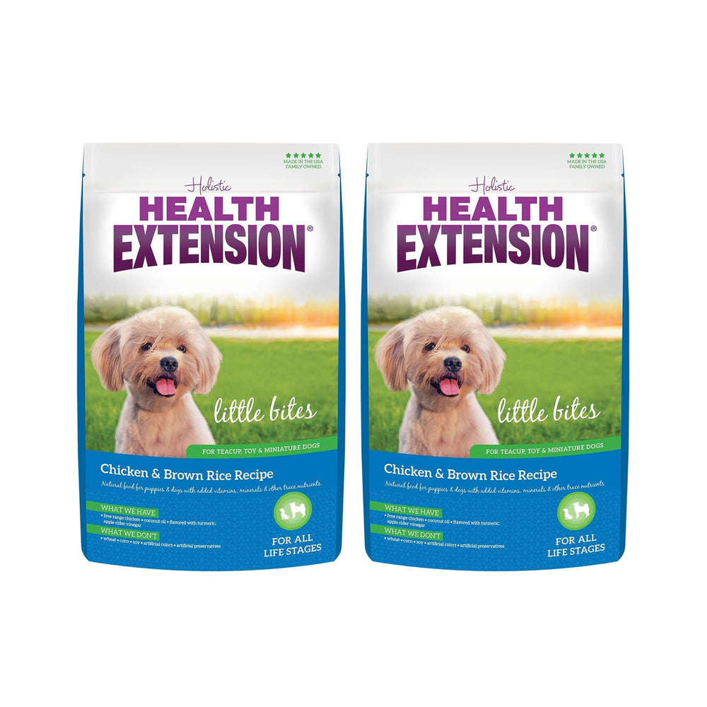 Health Extension Little Bites small-breed kibble closeup for easy eating.