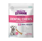 Health Extension Probiotic Dental Bones bag 6 oz supports cleaner teeth and fresher breath.