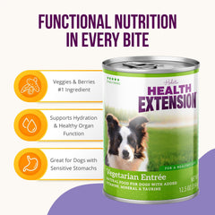 Health Extension Vegetarian Entrée ingredient visual highlighting vitamins and minerals