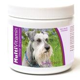 Healthy Breeds bottle with bacon soft chews for daily health support.