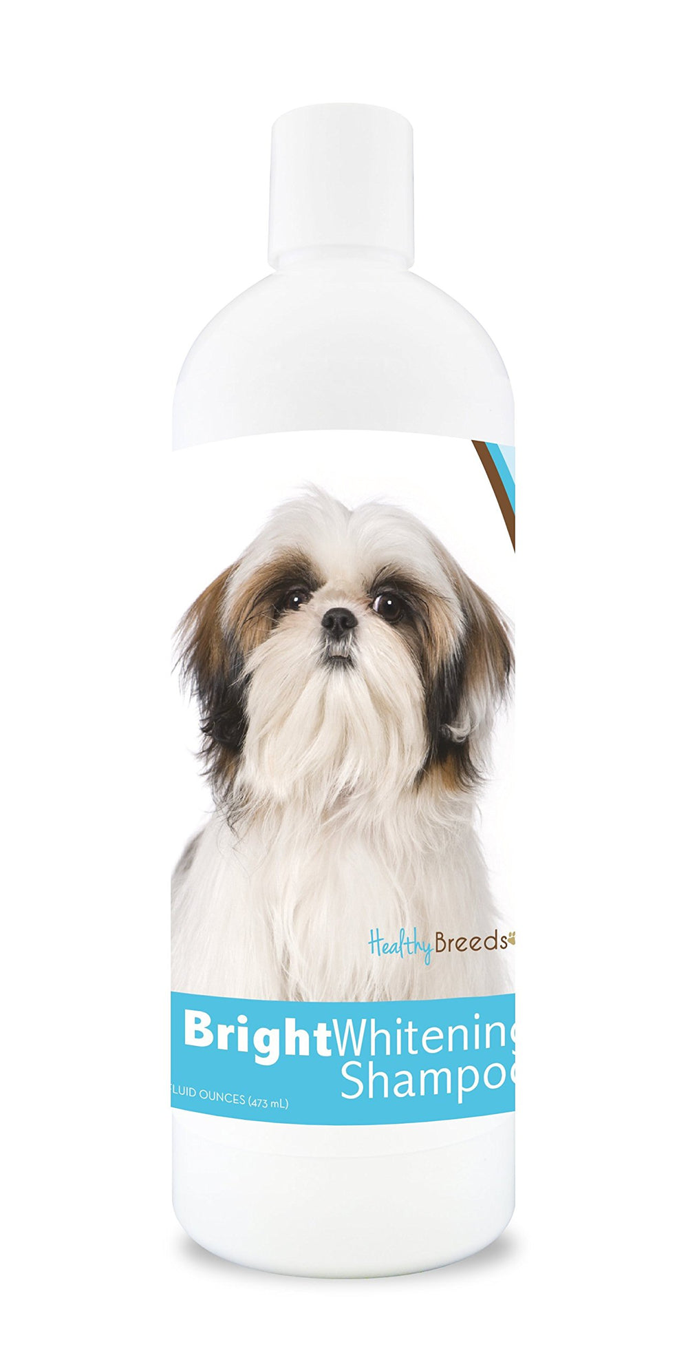 Healthy Breeds Bright Whitening Shampoo bottle for light coats with vivid shine
