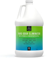Healthy Solutions for Pets yard odor eliminator spray on grass to curb dog smells.