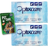Healthy Surplus Optixcare Eye Cleaning Wipes outer packaging, convenient pet care on the go.