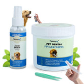 HealthyPal pet dental finger wipes on finger for easy at home care