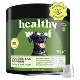 Healthy Woof dental powder with Icelandic kelp supports oral balance.