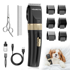 HEAPETS dog clippers shown in cordless mode for flexible grooming