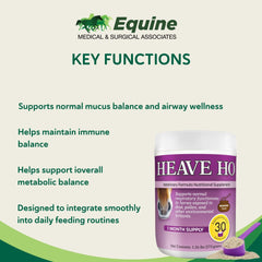 Heave Ho label highlighting vitamins and minerals for immune balance.