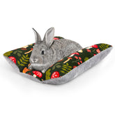 Hedgeink Rabbit Bed with soft crystal short plush for cozy small-pet rest
