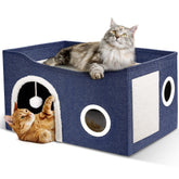 Heeyoo cat house inside view for secure, cozy hideaway and naptime