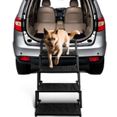 Heeyoo dog stairs for car foldable design enables easy pet entry and compact storage.