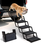 Heeyoo dog steps folded compact in car trunk for easy storage