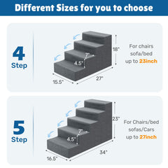 Heeyoo dog steps wide-steps-design shows spacious treads benefiting larger dogs.