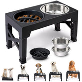Heeyoo elevated dog bowls stand with adjustable height for comfortable feeding