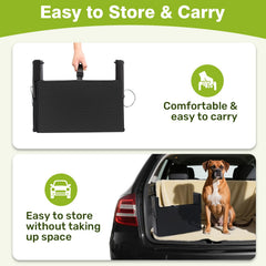 Heeyoo foldable dog steps with safety carabiner keeps ladder in place.