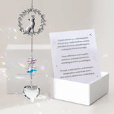 HEGELDA cat memorial suncatcher in a sunny window adds gentle remembrance