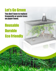 Helidrago tank liner trims to size for 23.6 x 59 inch enclosures.