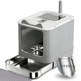 Helntova upgraded stainless steel basin for easy cleaning and odor control.
