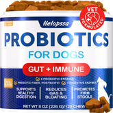 Helopssa dog probiotics duck flavor bottle supports gut health and easy dosing.