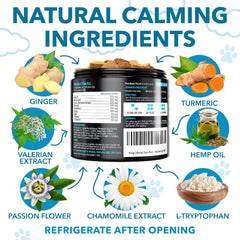 Close-up of valerian and hemp ingredients in Helopssa calming formula