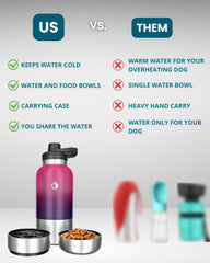 Hemli 7 oz detachable dog food bowl offers convenient meals on outings.
