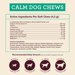 Relaxed dog scene showing calm mood with Hemp Well chews