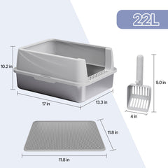 Henkelion extra-large cat litter box provides ample space for bigger cats.