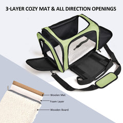 Henkelion large cat carrier durable polyester fabric for lightweight transport