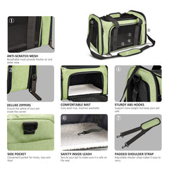 Henkelion large cat carrier four side mesh for ventilation and visibility