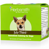Herbsmith July Third calming chews tin helps ease nerves quickly.