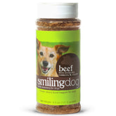 Herbsmith Kibble Seasoning freeze-dried beef packaging highlights USA-made ingredients.