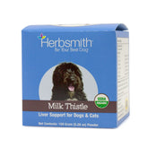 Herbsmith Milk Thistle powder bottle for liver support in pets