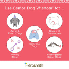 Herbsmith Senior Dog Wisdom ingredients DHA BCAA ginkgo