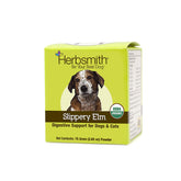 Herbsmith Slippery Elm powder tub for gentle digestion in pets