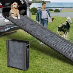 HerCcreta wigge upgraded dog ramp with 71-inch length for smoother car entry