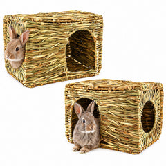 HERCOCCI grass house rabbit foldable hideout for comfortable play