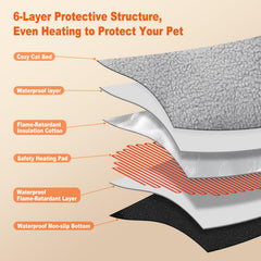 Herehomi cat bed includes removable waterproof pad for easy cleaning