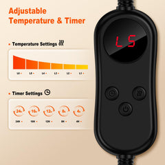 Herehomi heated cat bed with adjustable temperature for comfort
