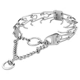 Herm Sprenger 2.25 Chrome pinch collar with swivel ring for controlled training and steady guidance