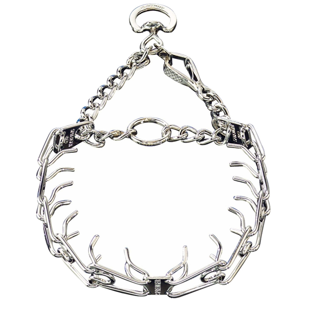 Herm Sprenger chrome prong collar, 25in, 4mm gauge for durable training and even pressure