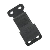 Herm Sprenger ClickLock buckle close-up showing durable black stainless steel.