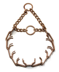 Herm Sprenger Curogan prong collar side view highlighting sleek nickel-free design.