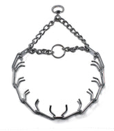 Herm Sprenger prong collar 22-inch design demonstrates even neck pressure