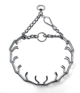 Herm Sprenger prong collar with quick release for easy on/off during training sessions.
