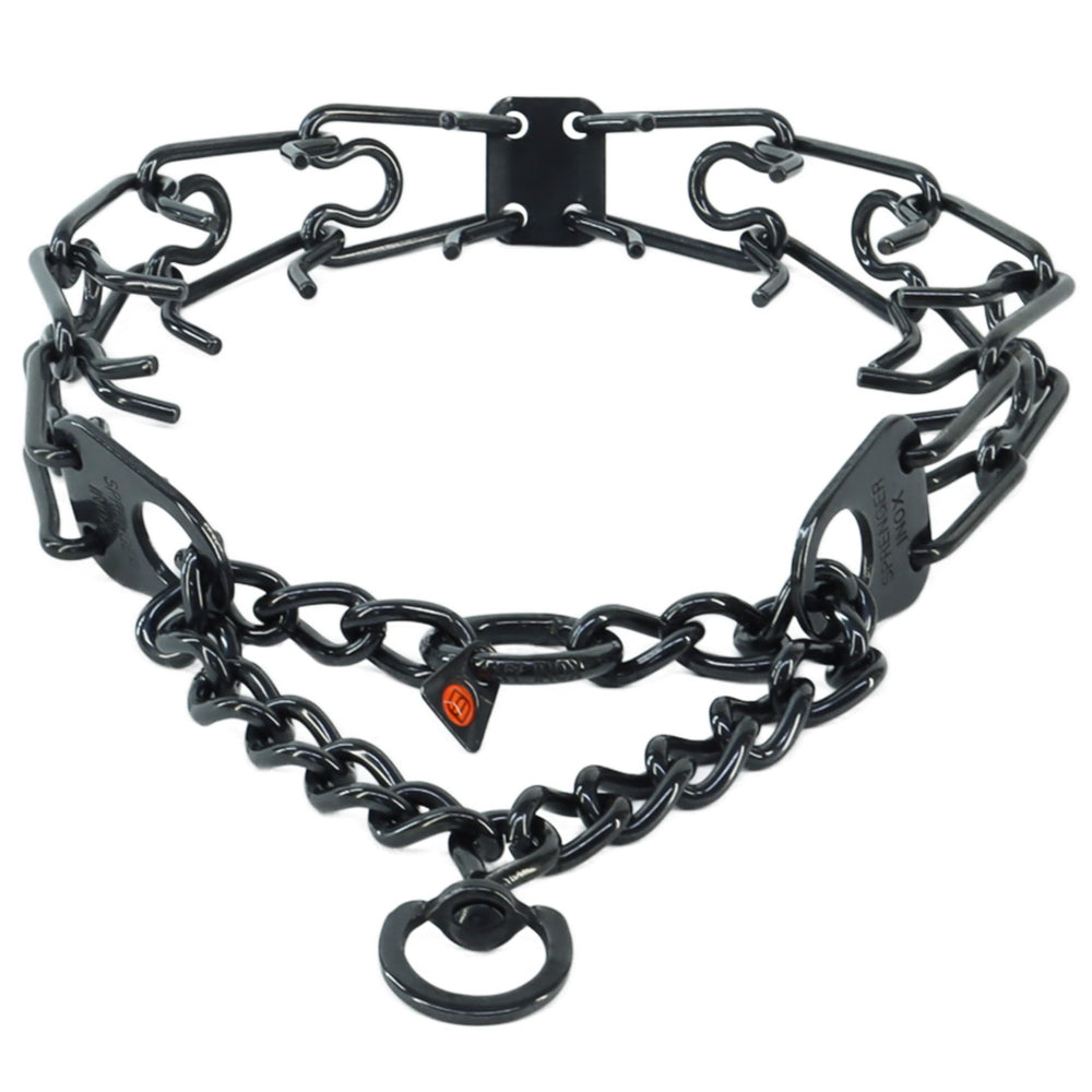 Herm Sprenger Ultra-Plus collar black close-up center plate for precise training contact