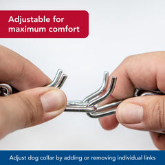 Secure fastener plate detail from Herm Sprenger Ultra-Plus prong collar.