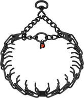 Herm Sprenger Ultra-Plus prong collar side view in black stainless steel for reliable training