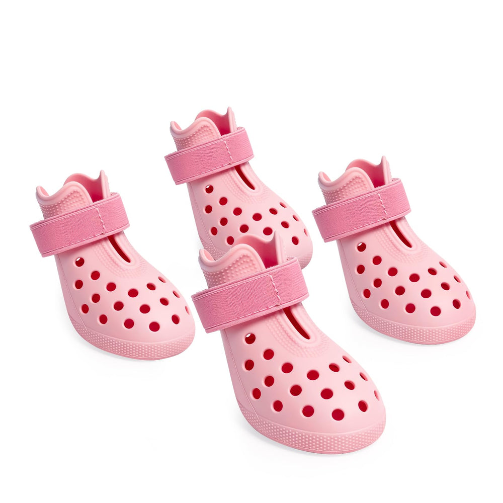 HERTIENDO dog shoes with ventilation protect paws on hot pavement for comfort.