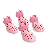 HERTIENDO dog shoes with ventilation protect paws on hot pavement for comfort.