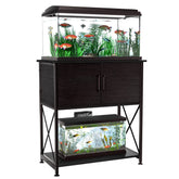 Herture aquarium stand desktop surface provides sturdy support for 20-29 gallon tanks